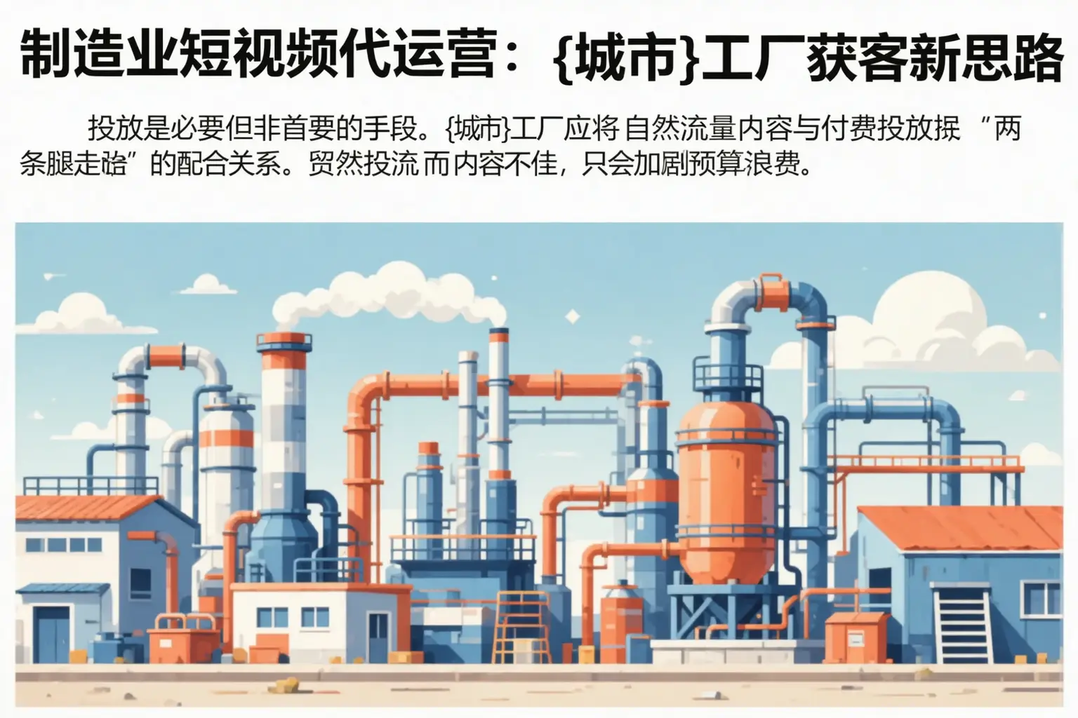制造业短视频代运营:遵化工厂获客新思路